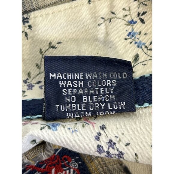 English Laundry Women's Plaid Embroidered Long Sleeve Button Shirt - Sz M - Picture 6 of 6